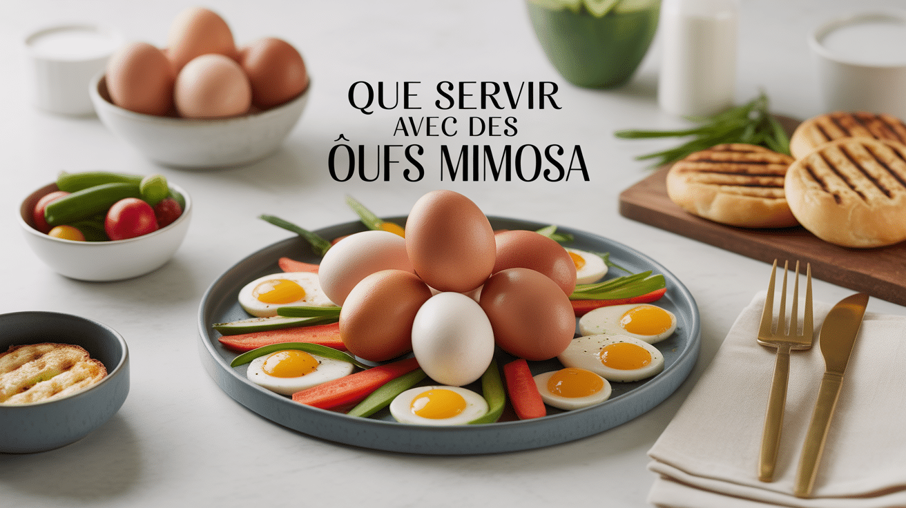 avec quoi accompagner des oeufs mimosa assiette moderne avec légumes et pain