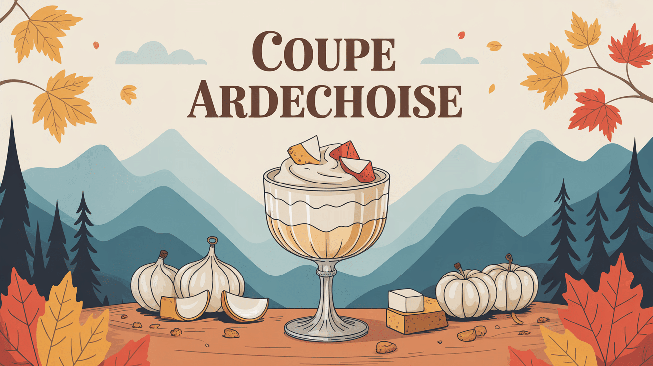 Coupe ardechoise crème glace chantilly chataigne