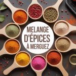 assortiment épices à merguez recette vue aérienne