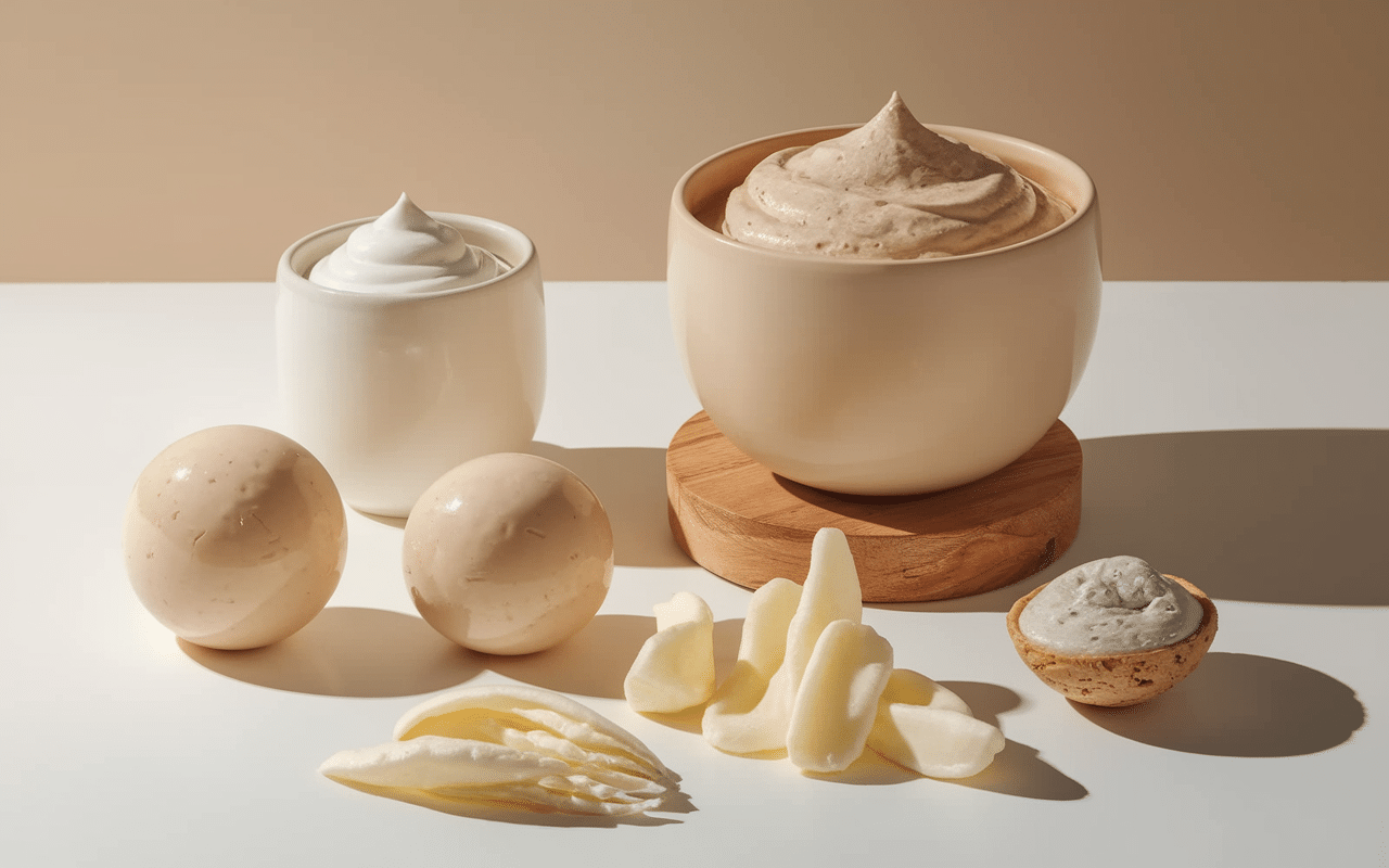 Ingrédients clés coupe ardechoise crème glace chataigne
