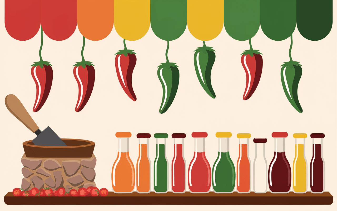 Marché épicé et sauce fuego artisanale