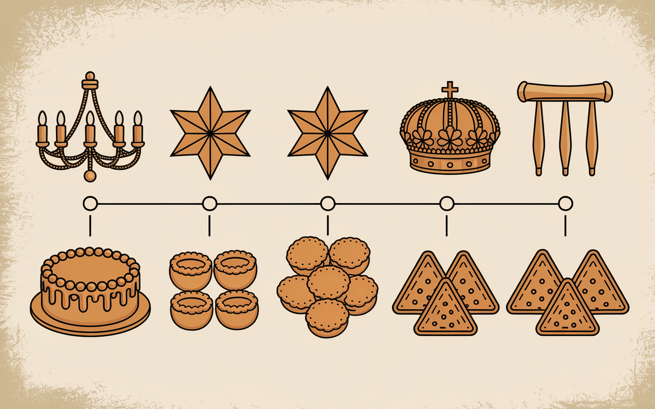 ligne temps patisserie juif fêtes symboles