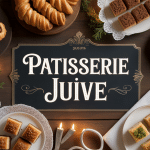 composition patisserie juif variée sur table