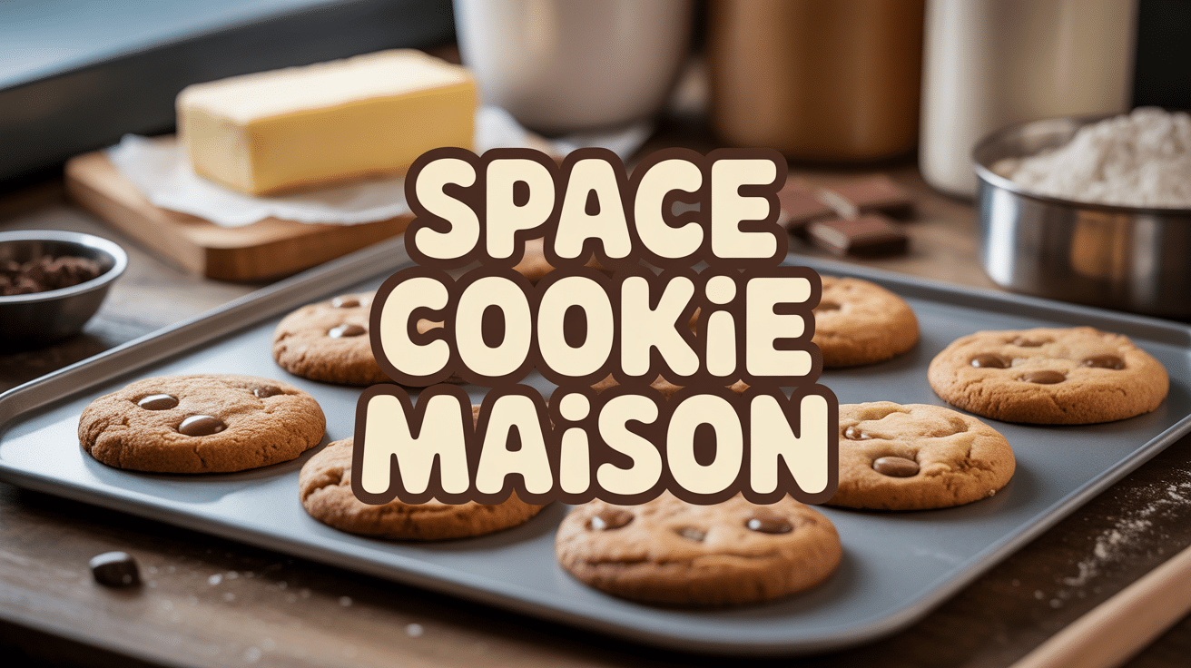recette space cookie cookies maison sur plaque