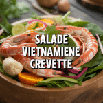 Bol salade vietnamienne crevette legumes frais presentation asiatique
