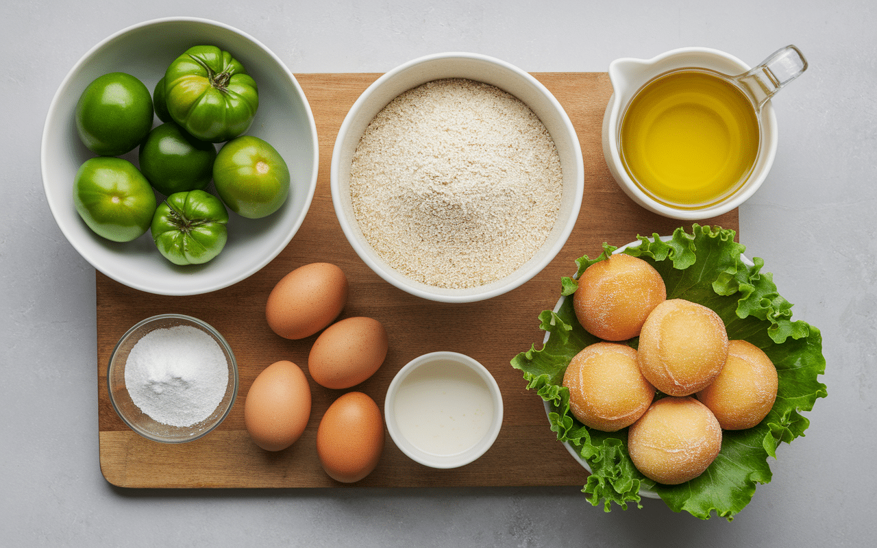 Ingrédients beignets de tomates vertes recette cuisine
