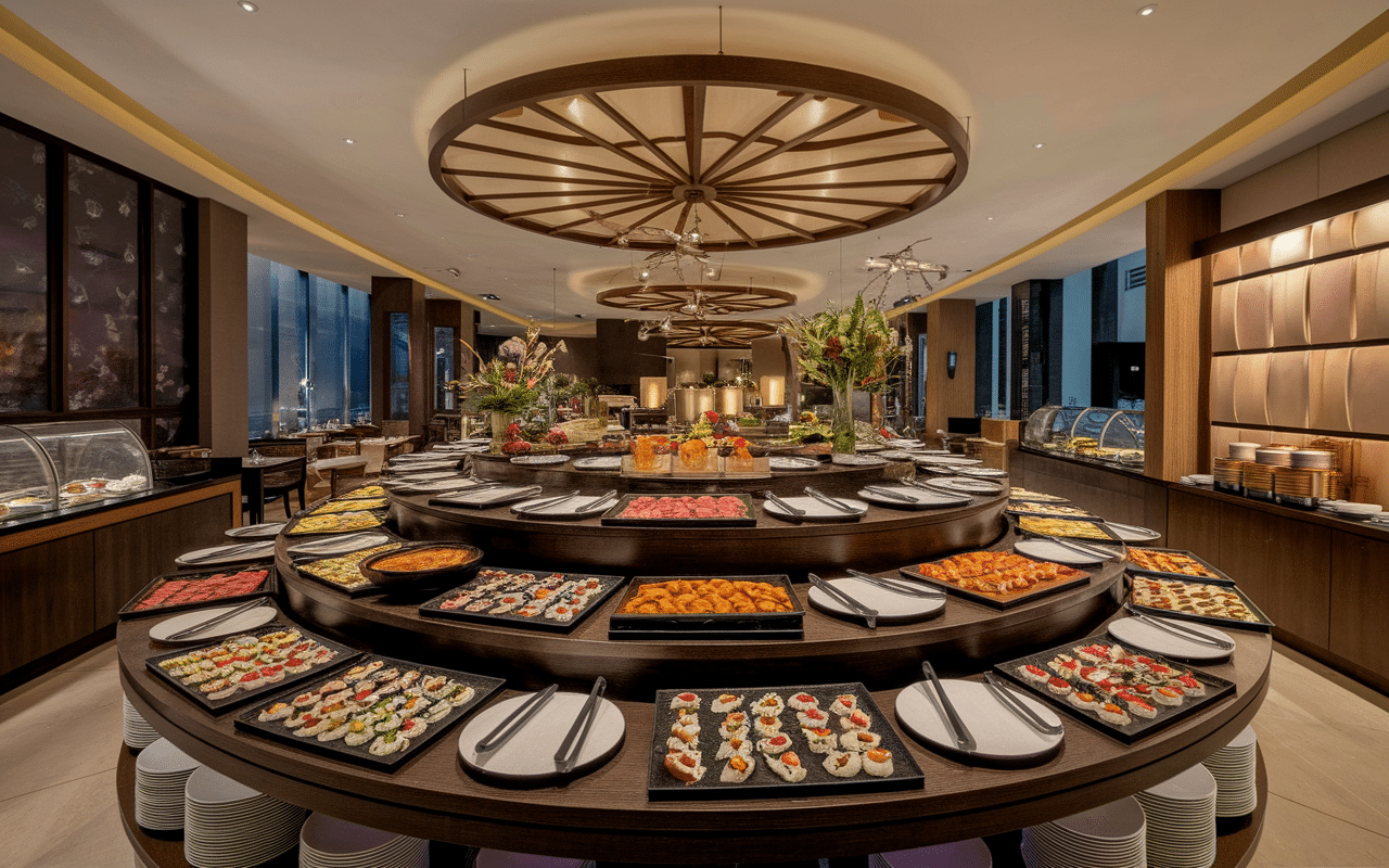 Buffet à volonté Lyon plats variés elegant