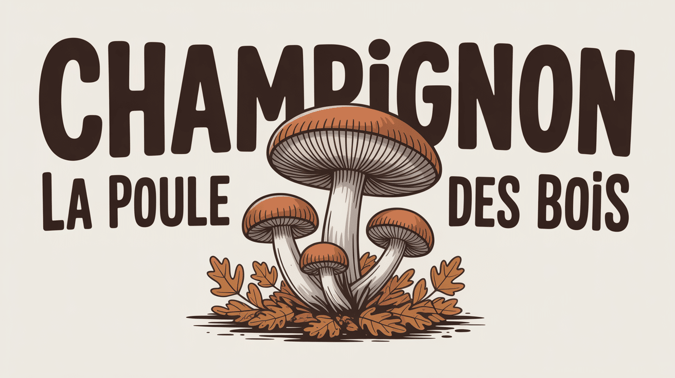 illustration champignon la poule des bois pied chêne automne