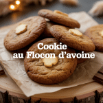 cookies au flocon d avoine sur planche en bois