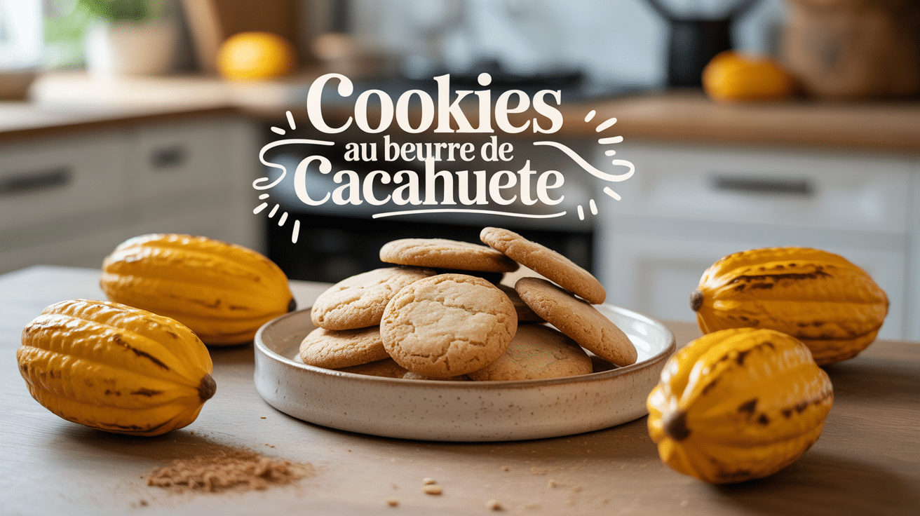 Pile de cookies beurre de cacahuète sur assiette