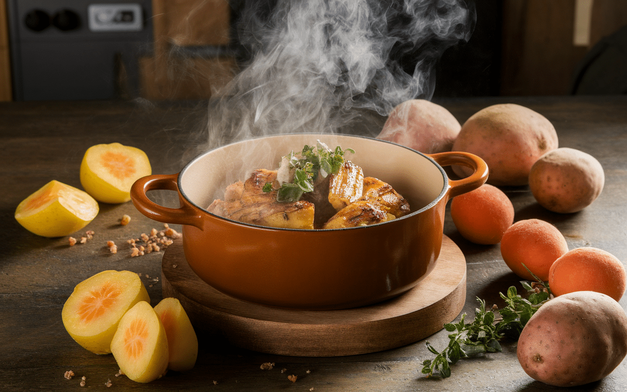 cuisson cuissot de chevreuil en cocotte pommes de terre