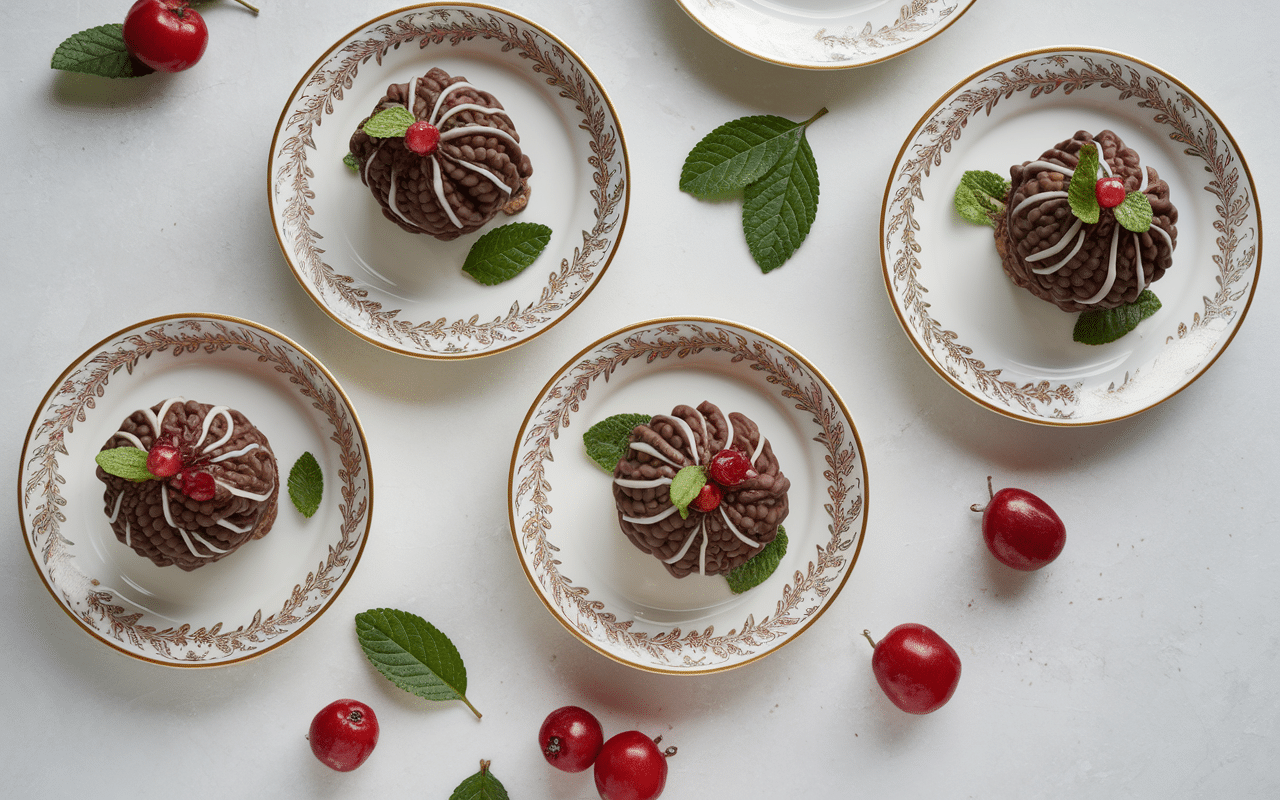 dressage marquise en cuisine service fruit menthe