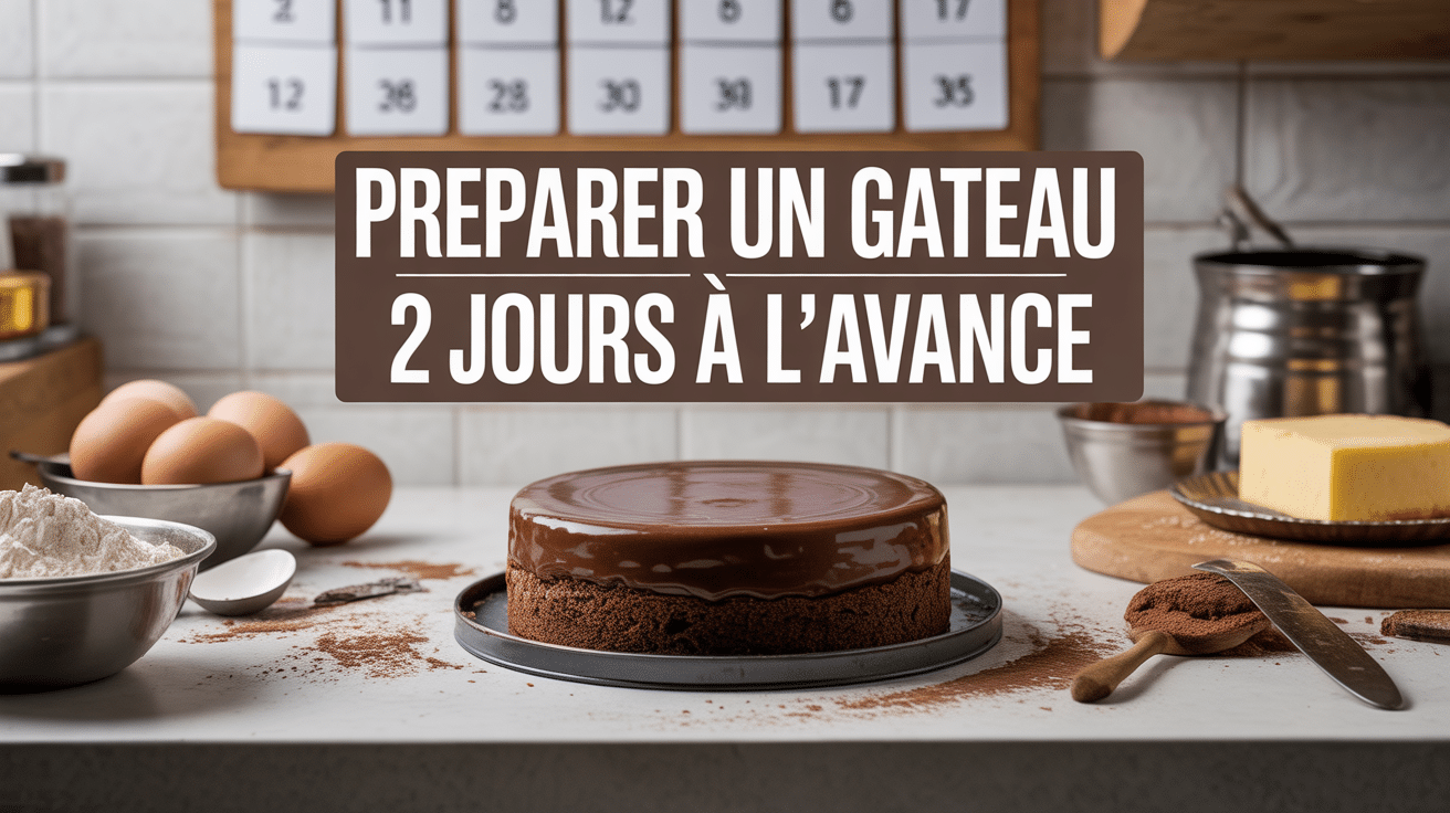 Faire un gateau 2 jours à l'avance chocolat calendrier titre