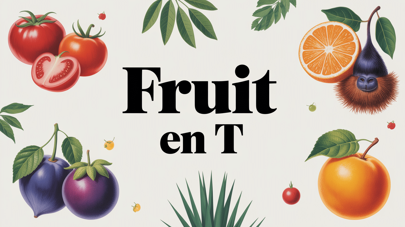 Divers fruits en t disposés artistiquement