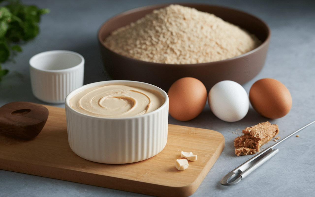 Ingrédients disposent pour cookies beurre de cacahuète