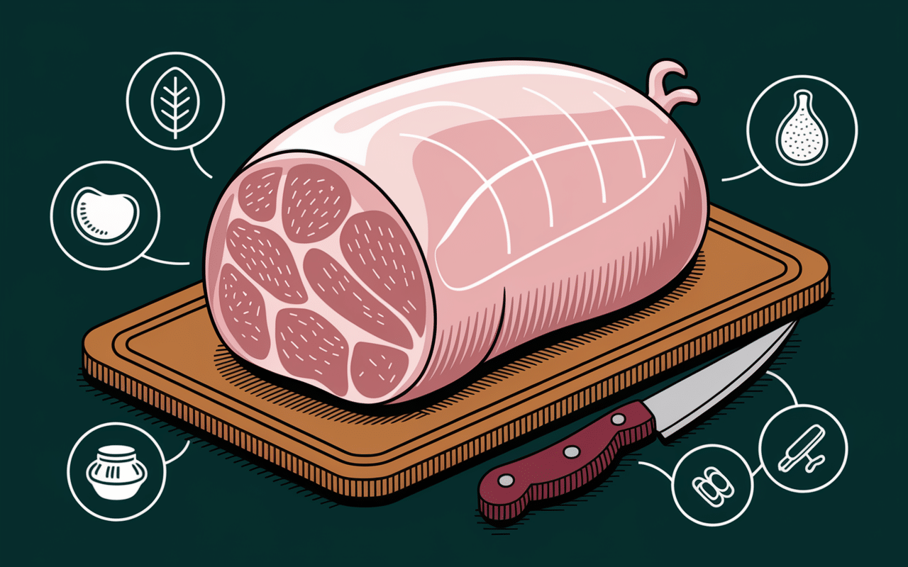 Joue de porc crue sur planche, atouts nutritionnels