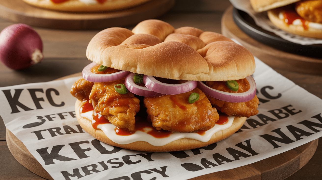 kfc crispy naan sandwich pain naan poulet
