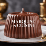 marquise en cuisine sur plat service chocolat fondant