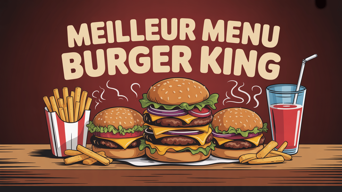 Plateau avec meilleur menu Burger King burgers frites boissons