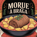 Morue a Braga dorée en poêle avec pommes de terre et ail
