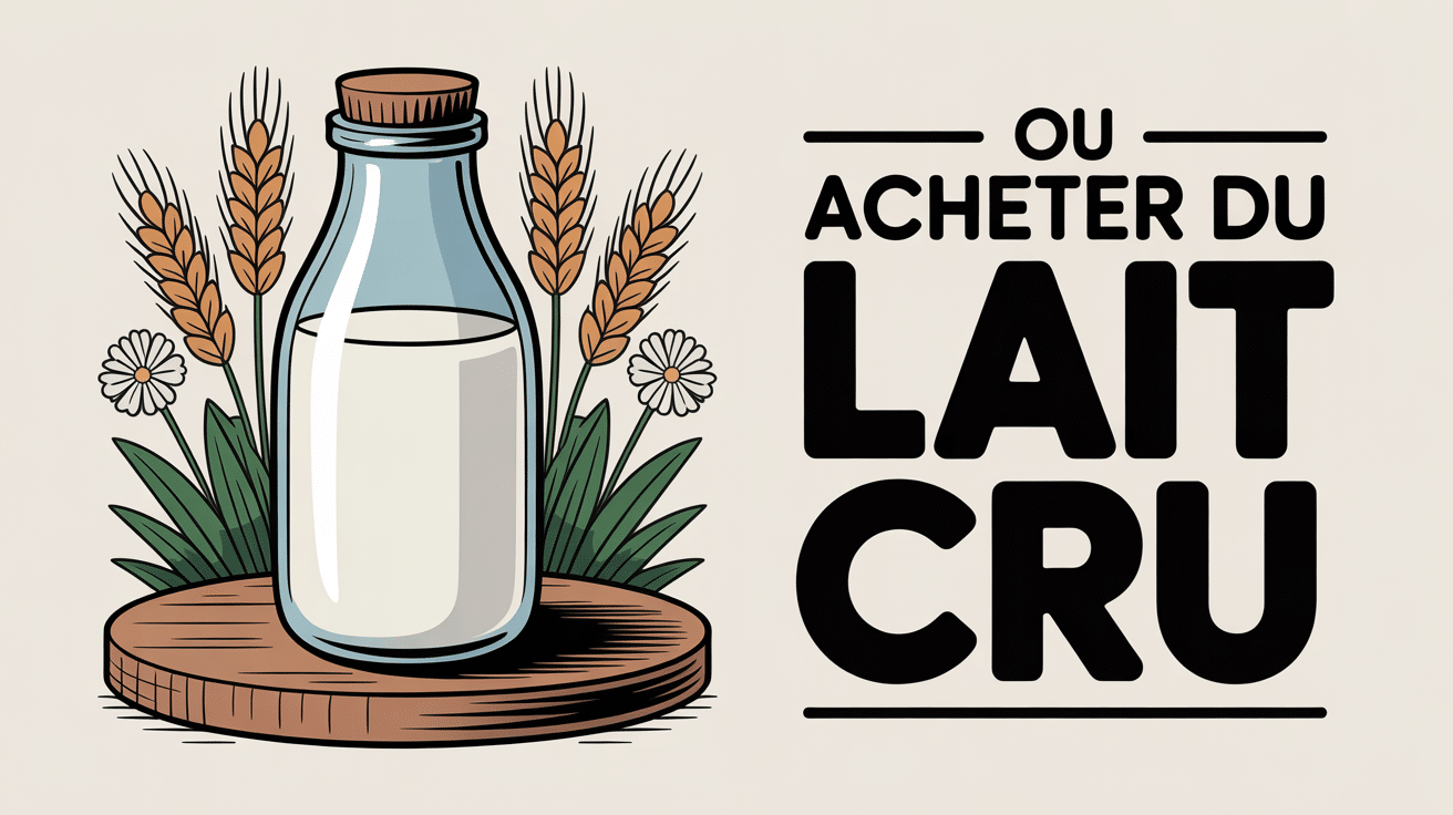 Ou acheter du lait cru bouteille en verre sur table ferme