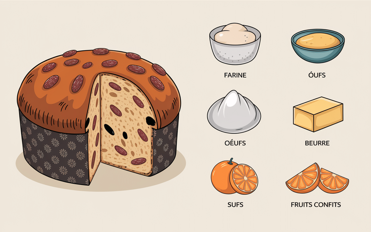 Panettone Lidl avis, coupe et ingrédients du panettone