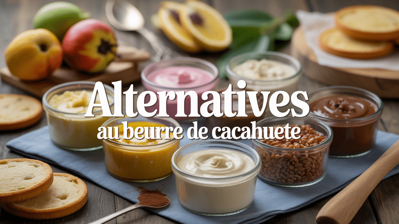 par quoi remplacer le beurre de cacahuète assortiment pots pâte à tartiner