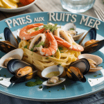 Pates aux fruits de mer linguines moules crevettes calamars