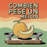 poid melon charentais sur balance moderne
