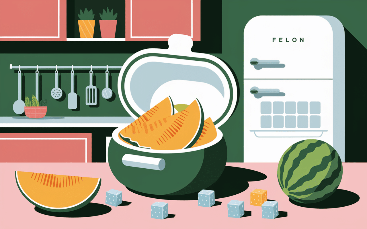 poid melon conservation tranches réfrigérateur