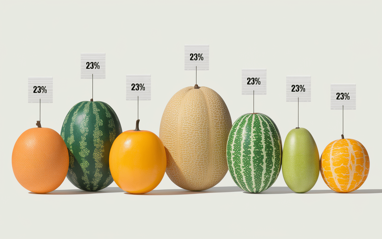 poid melon collection variétés balances