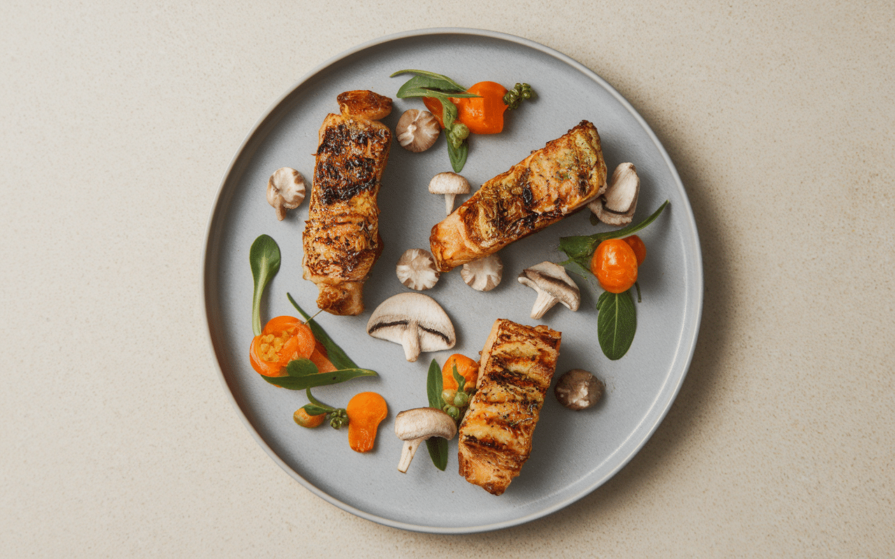 quels légumes pour accompagner les cailles rôties avec racines et champignons