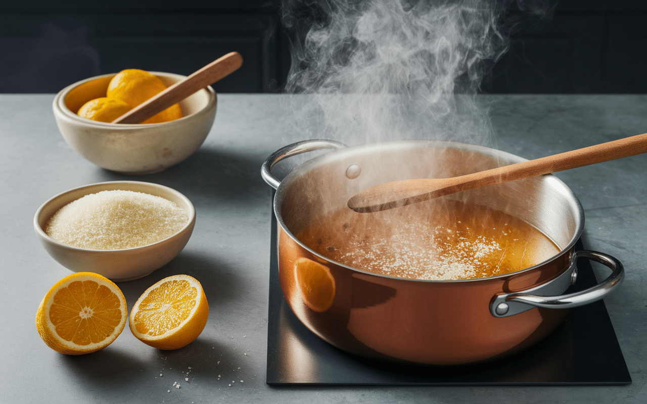 Préparer sirop pour cerises au sirop sans stérilisation