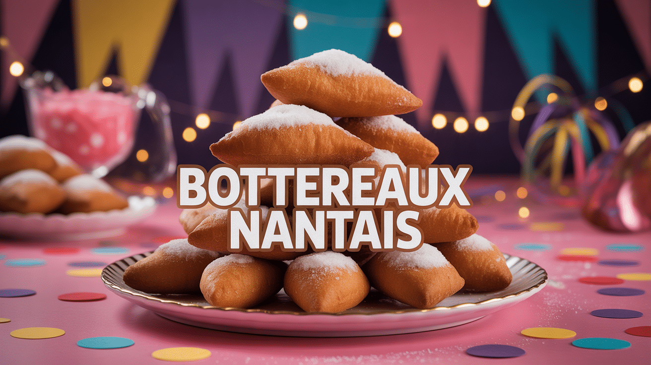 Beignets recette des bottereaux nantais, dorés en losange, carnaval