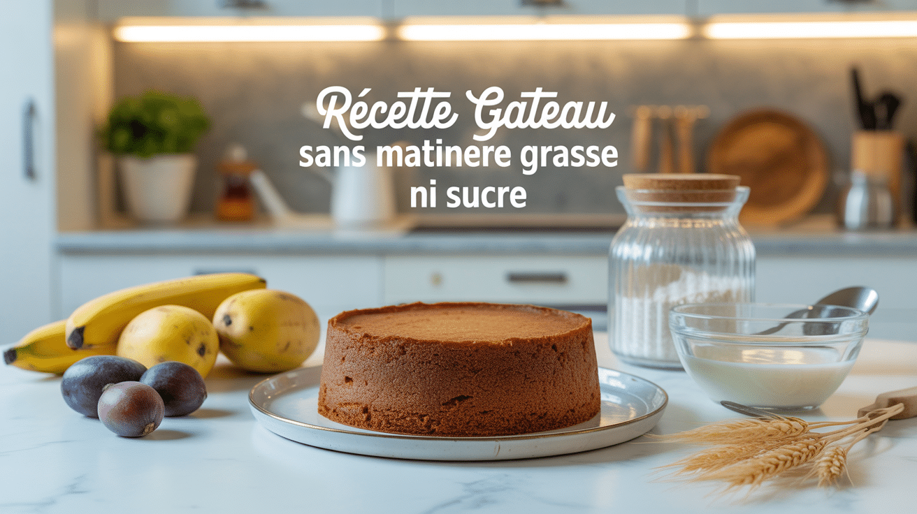 recette gâteau sans matière grasse ni sucre avec ingrédients naturels