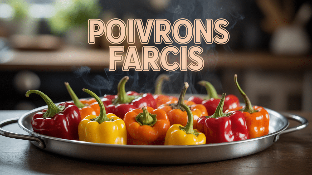 Recette poivrons farcis poivrons fumants dans plat