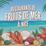 Plateau de fruits de mer élégant restaurant Nice vue méditerranée