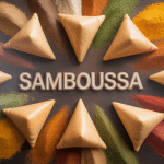 Triangles de samboussa dorés avec épices