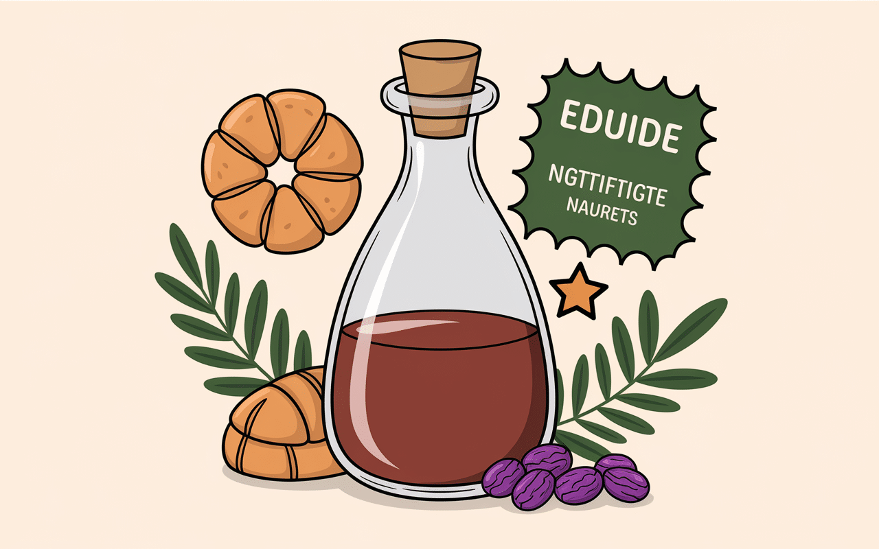 Bouteille vinaigre balsamique halal avec symboles certificats