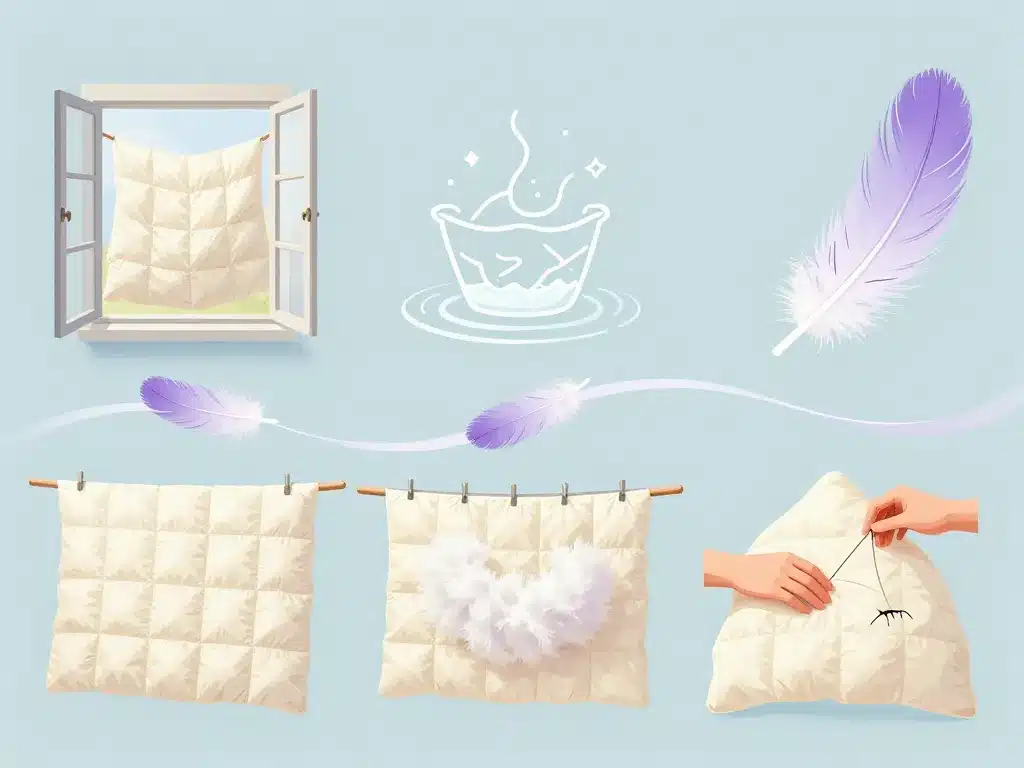 Illustration entretien édredon grand-mère