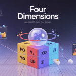 four dimensions tesseract sur espace-temps 3D
