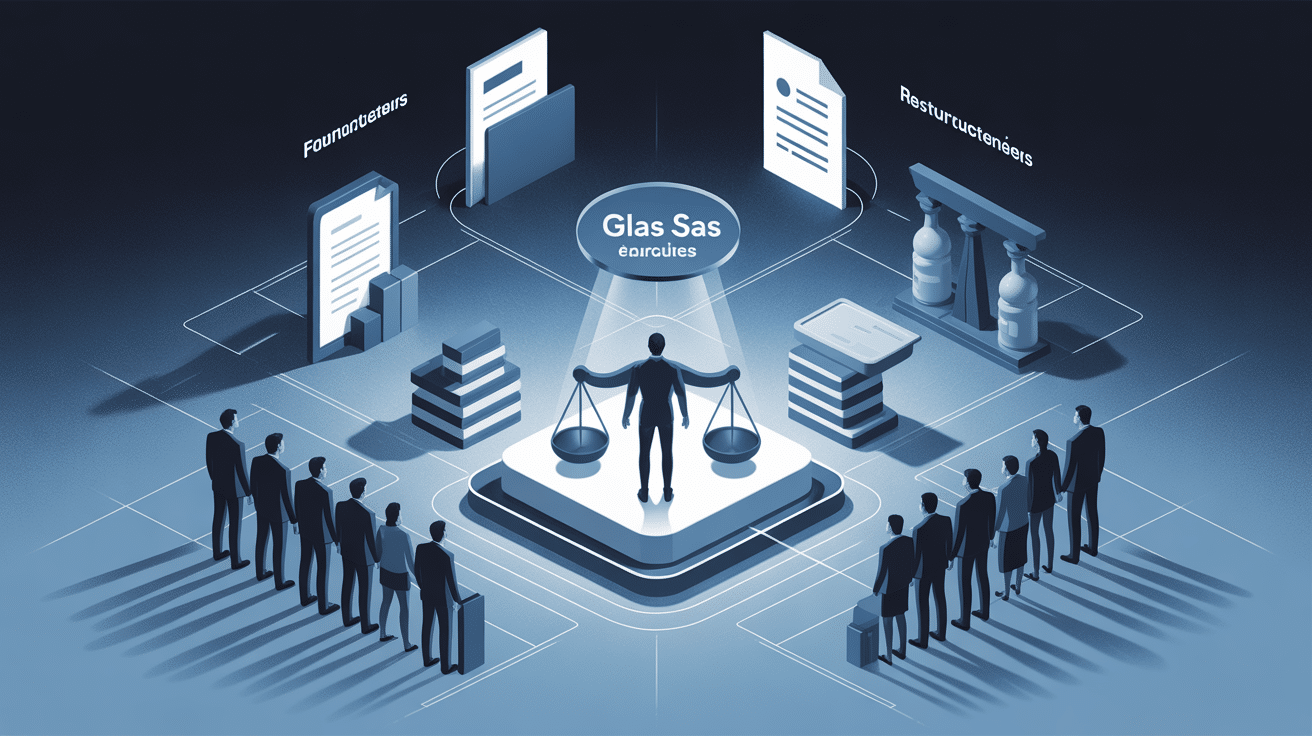 Illustration glas sas, rôle neutre entre emprunteurs et créanciers