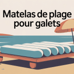 Matelas de plage pour galets sur rivage, confort
