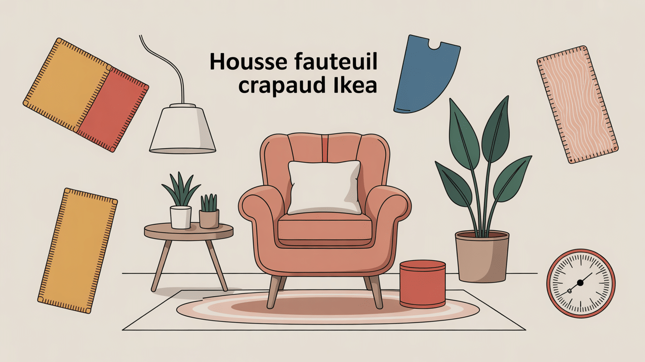 Guide visuel housse pour fauteuil crapaud ikea avec échantillons