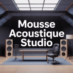 mousse acoustique studio optimisée avec placement, bass traps et diffuseurs