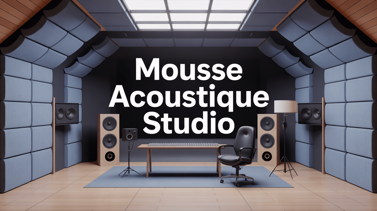 mousse acoustique studio optimisée avec placement, bass traps et diffuseurs