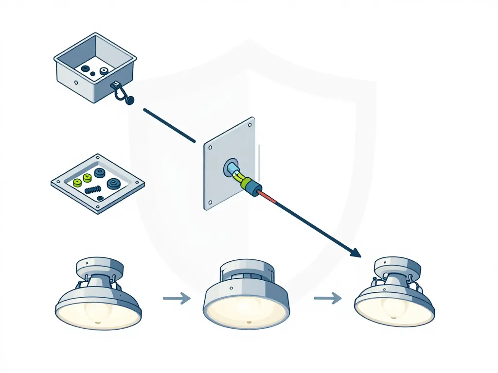 plafonnier orientable schéma installation sécurisée