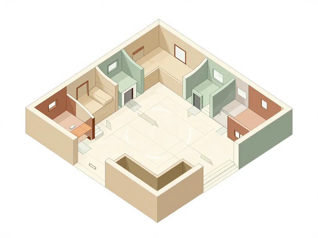 diagramme plan patio, salon invites et ventilation d une maison algerienne