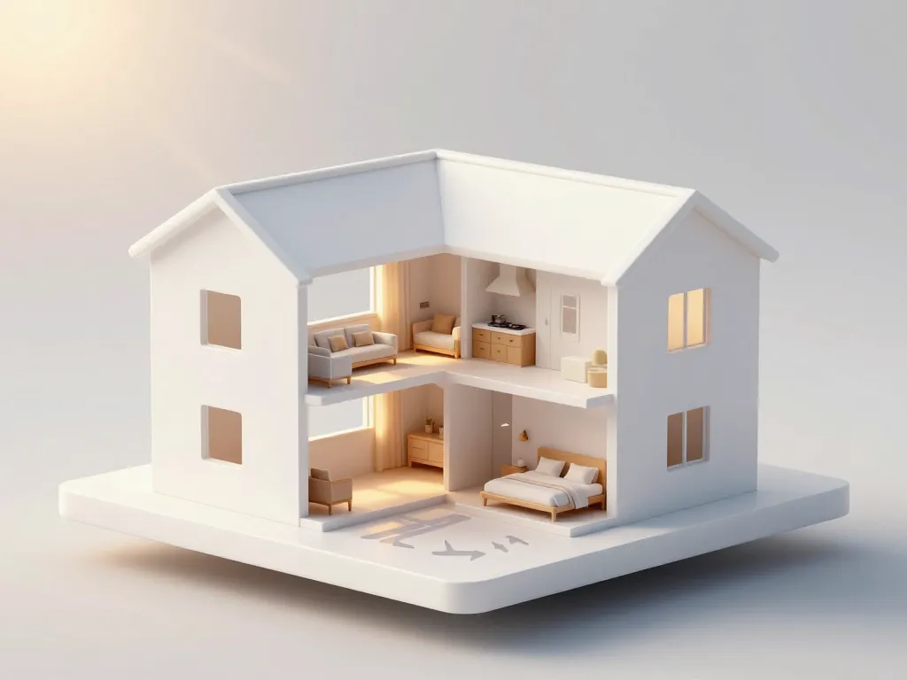 plans maison blanche lumiere naturelle et circulation interieure