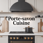 Illustration porte-savon cuisine autour de l’evier